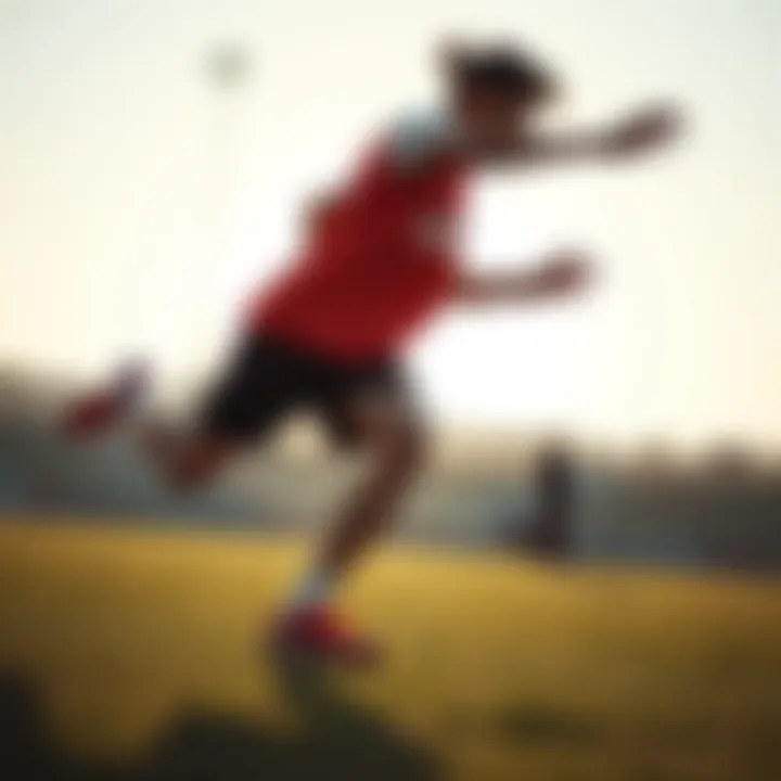 Athlete demonstrating agility and speed with Nike Mercurial Halı Saha Bilekli