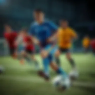 Group of players wearing Nike Mercurial Halı Saha Bilekli during a match