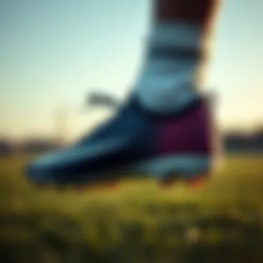 Close-up of the unique texture and ankle support of Nike Mercurial Halı Saha Bilekli