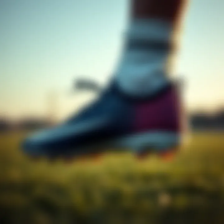 Close-up of the unique texture and ankle support of Nike Mercurial Halı Saha Bilekli