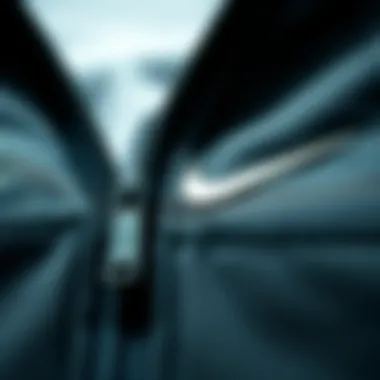 Quality Matters: Premium Fabric of Nike Zippered Products Close-up of premium fabric used in Nike zippered products