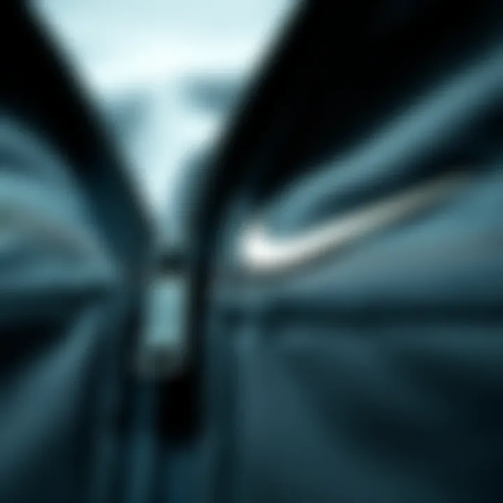 Quality Matters: Premium Fabric of Nike Zippered Products Close-up of premium fabric used in Nike zippered products