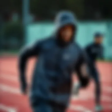 Nike tracksuit in a sports setting