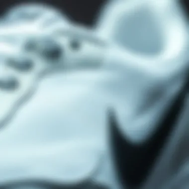 Close-up of Nike sneaker material highlighting quality and texture