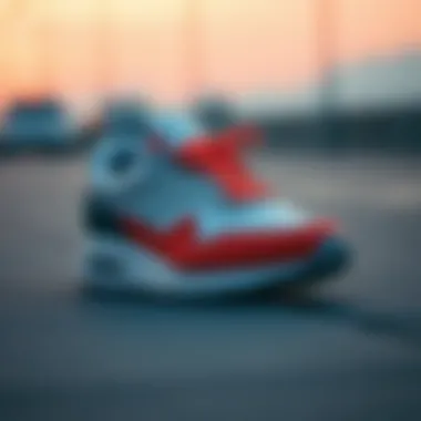 Stylish Nike orange and white sneaker showcasing its sleek design