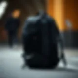 A close-up view of Nike Utility Speed backpack design showcasing its unique features