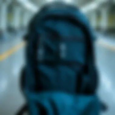 Interior layout of Nike Utility Speed backpack highlighting organizational compartments