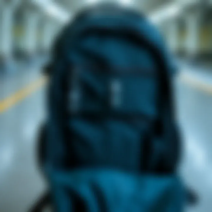 Interior layout of Nike Utility Speed backpack highlighting organizational compartments