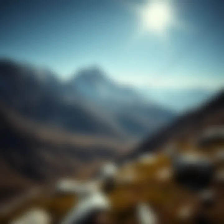 Conquering Nature: The Summit Series in the Great Outdoors A breathtaking mountain landscape highlighting the rugged environment