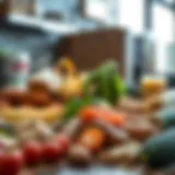 Variety of protein-rich foods arranged on a table