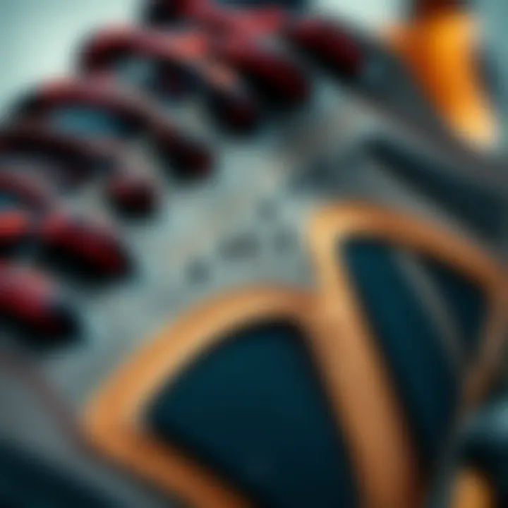 Durable Materials of Outdoor Footwear Close-up of outdoor shoe materials showcasing durability