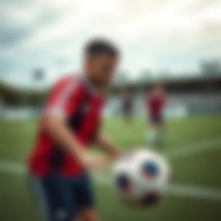 A player in action with a high-quality football