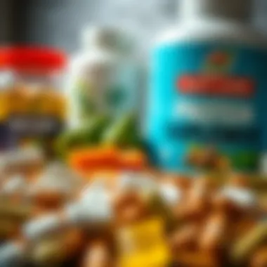 Protein Supplements vs. Natural Sources Close-up of protein supplements and natural sources