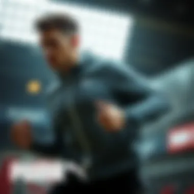 Dynamic Athletic Display Athletic man wearing Puma collection in action