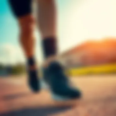 Athlete Performance with Puma Shoes Athlete showcasing Puma black shoes during a running session.