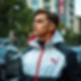 Stylish Puma jacket in urban setting