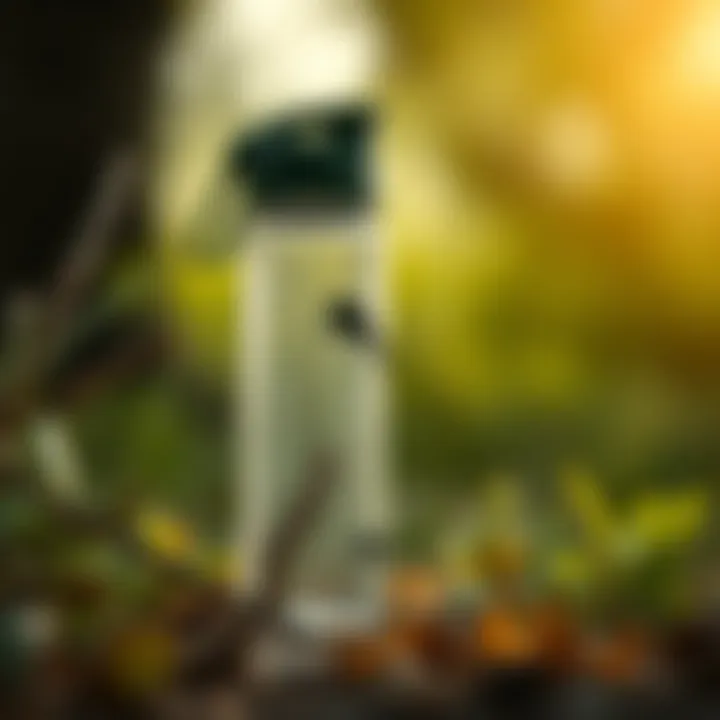 Puma water bottle in natural outdoor setting