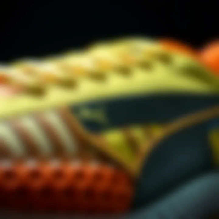 Close-up of innovative materials used in Puma Simul8 design