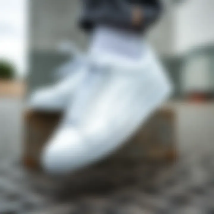 Fashionable outfit pairing with Puma white sneakers