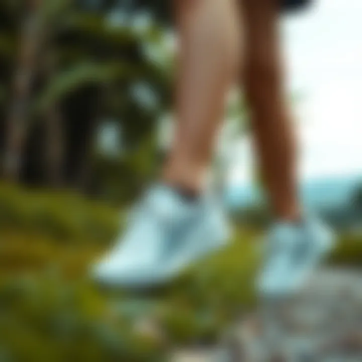 Woman engaging in outdoor activities wearing Puma sneakers