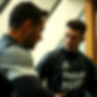 Comfortable athlete in Reebok leather gear during training