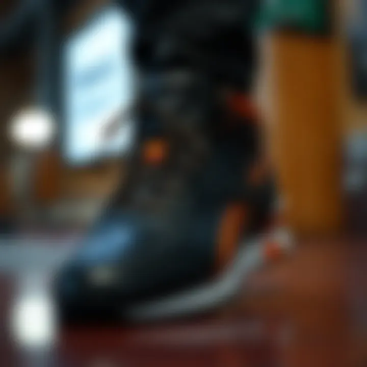 Elegant Reebok leather shoe showcasing craftsmanship