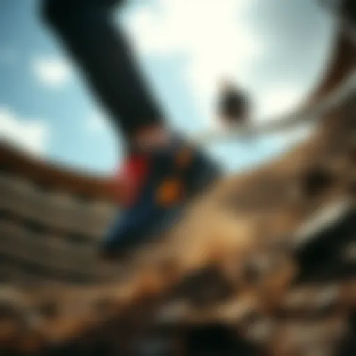 Dynamic outdoor adventure showcasing the Reebok Gore-Tex shoes