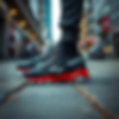 Stylish presentation of Reebok Gore-Tex shoes in an urban setting