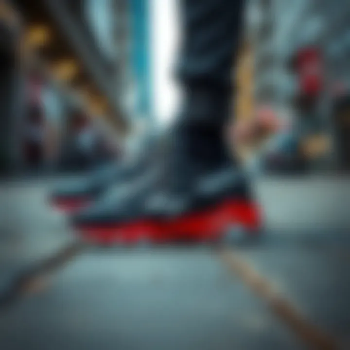 Stylish presentation of Reebok Gore-Tex shoes in an urban setting