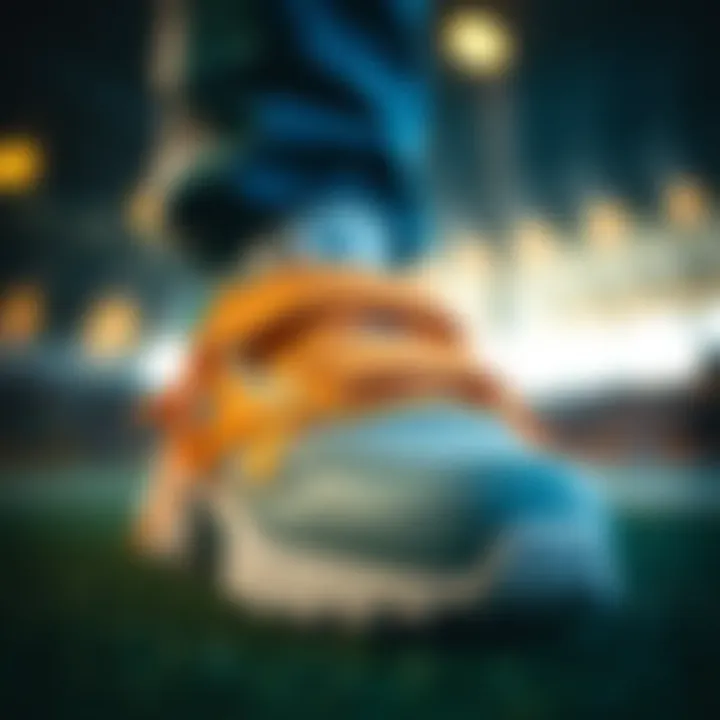 Close-up of Reebok kids sports shoe showcasing its unique design