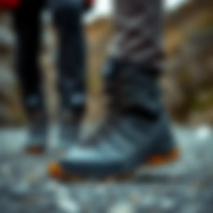 Stylish Pairing of Salomon Outsnap CSWP Stylish presentation of Salomon Outsnap CSWP boots paired with outdoor attire.