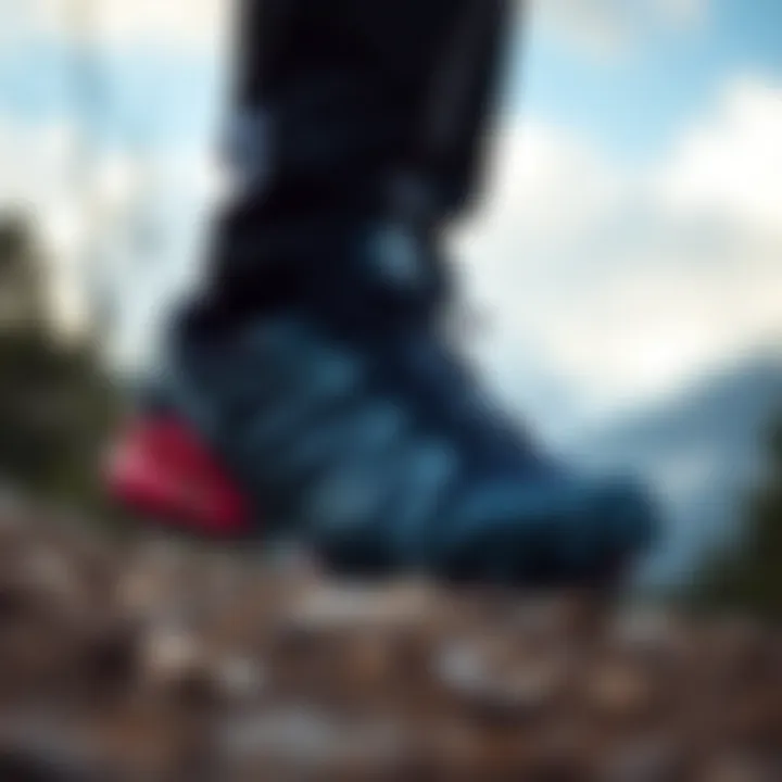 Salomon Speedcross 4 displayed against a serene outdoor background