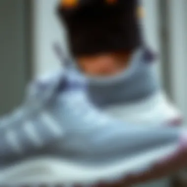 Close-up of Skechers D LUX Walker's high-quality materials.