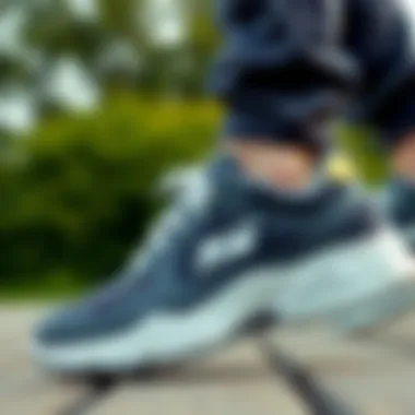 Unparalleled Comfort of Skechers D'LUX Walker Close-up view showcasing the comfort features of Skechers D'LUX Walker