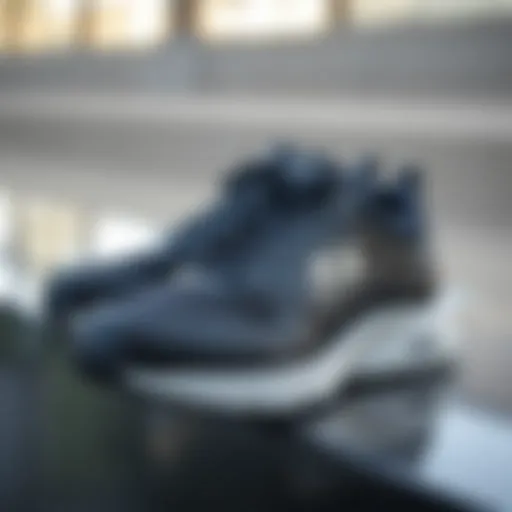 Elegant black Skechers D'LUX Walker shoes on a stylish surface