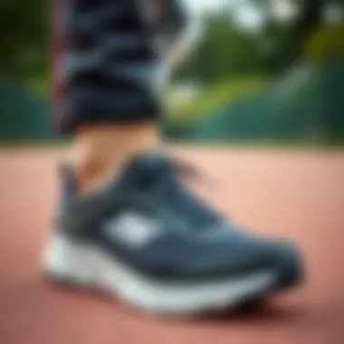 Close-up of Skechers Go Walk Flex showcasing comfort features