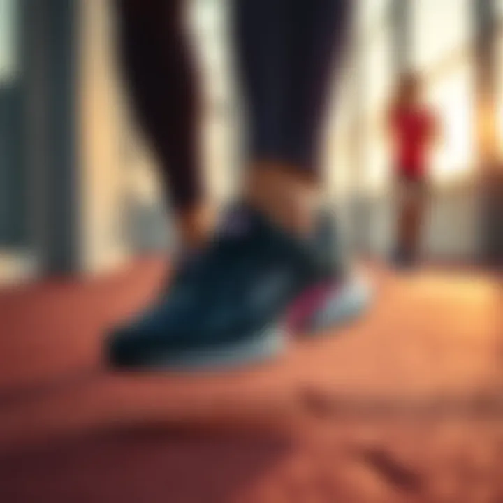 Dynamic shot of Skechers Max Cushioning Arch Fit Air in action during a workout