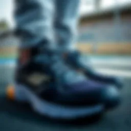 A close-up of Skechers Track shoes showcasing their sleek design and comfort features.