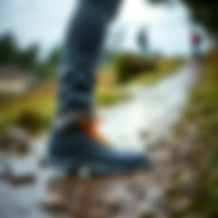 User experience featuring Skechers waterproof boots during an outdoor activity