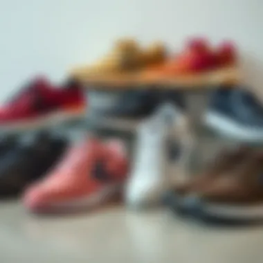 Variety of Lotto sports shoes displayed in a stylish arrangement