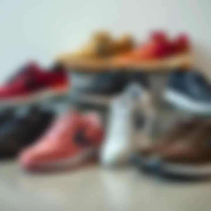 Variety of Lotto sports shoes displayed in a stylish arrangement
