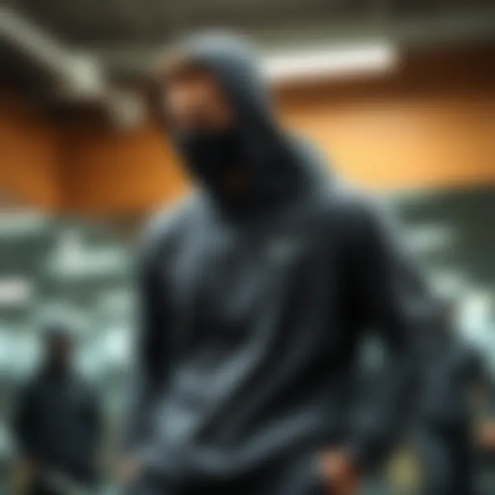 Stylish Tracksuit Ensemble for Gym Enthusiasts Fashionable tracksuit ensemble worn in a gym setting.