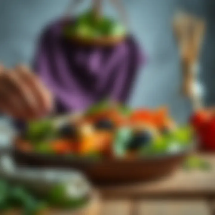 Nutritious meal plan highlighting healthy choices