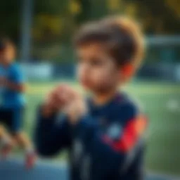 A child engaging in sports activities