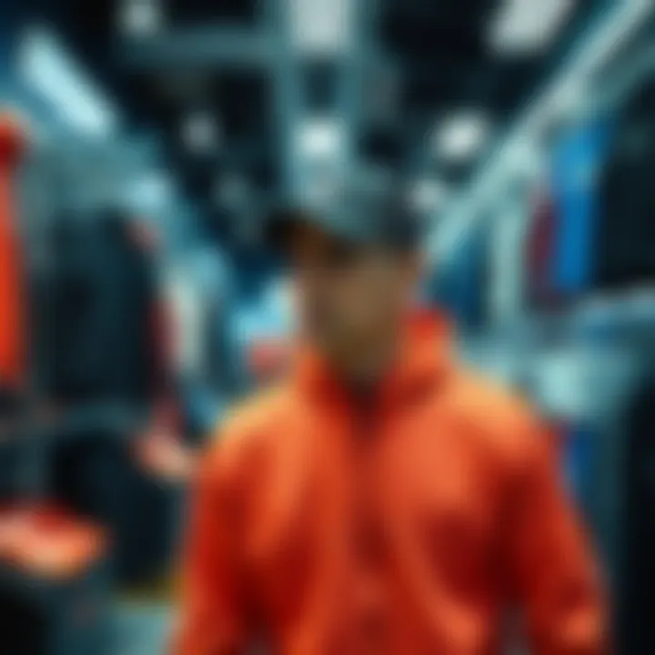 Engaging customer experience in a sports store