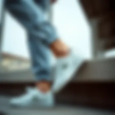 Sporty outfit paired with Lacoste white shoes