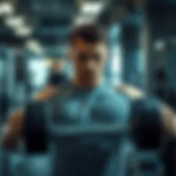 A person performing strength training with weights to enhance muscle growth