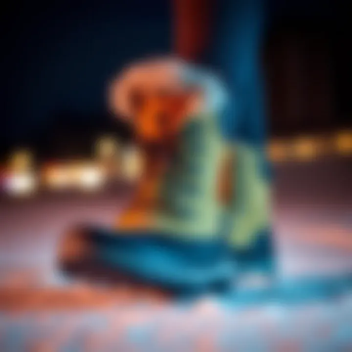 Stylish Cold Weather Boots Stylish boots suitable for cold weather, showcased in a winter setting