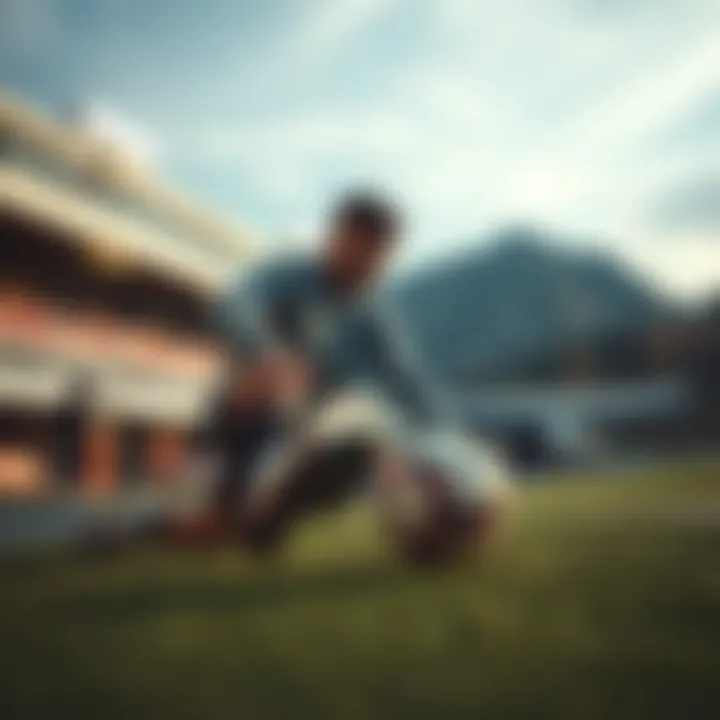 An athlete showcasing performance on artificial turf