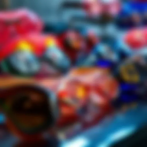 Different styles of swimming goggles displayed